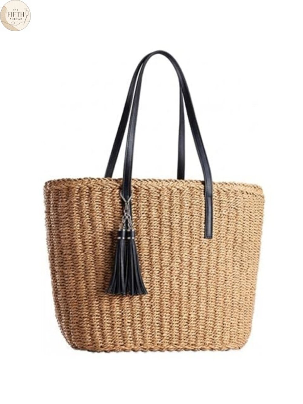 Women's Straw Tote Bag Woven Handmade Shoulder Bag Summer Travel Handbag